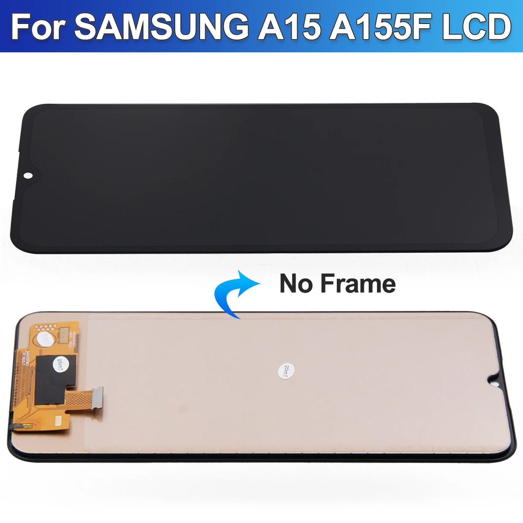 Pantalla A15 para Samsung A15 A155F A155M pantalla LCD MONTAJE DE digitalizador con pantalla táctil para Samsung A15 A156B A156E pantalla de visualización