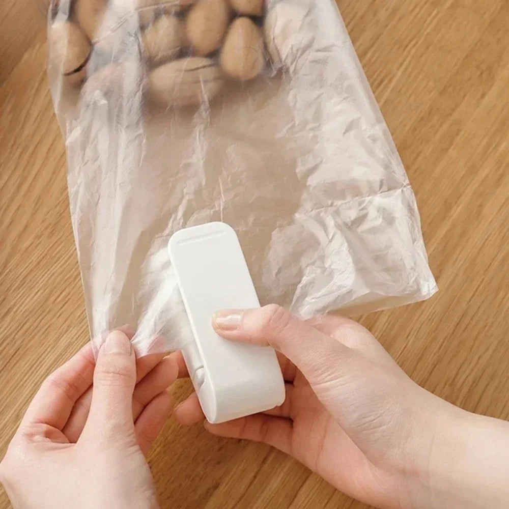 Máquina Selladora Portátil, Mini Selladora de Bolsas Térmica para el Hogar, Cierre de Bolsas de Plástico para Alimentos, Sellado Repetido, Accesorios de Cocina