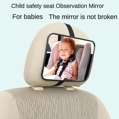 1 Uds. Espejo ancho ajustable para asiento trasero de coche asiento para bebé/niño Monitor de espejo de seguridad para coche espejo cuadrado de seguridad para coche Interior de coche