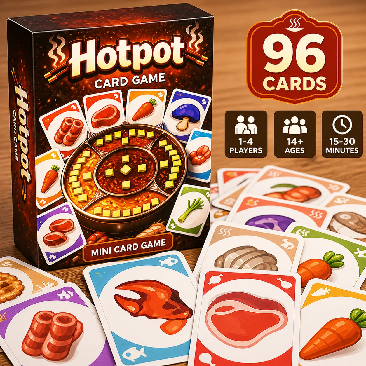 Juego de cartas estilo Hotpot de Palia, juego de colección para fiestas, juego de estrategia y emparejamiento, crea tres conjuntos de tres cartas, divertido.