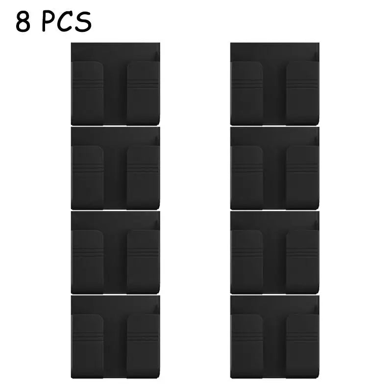 Caja de almacenamiento montada en la pared, organizador multifunción sin perforaciones, Control remoto de TV, soporte de carga para enchufe de teléfono móvil, 1-4 Uds.