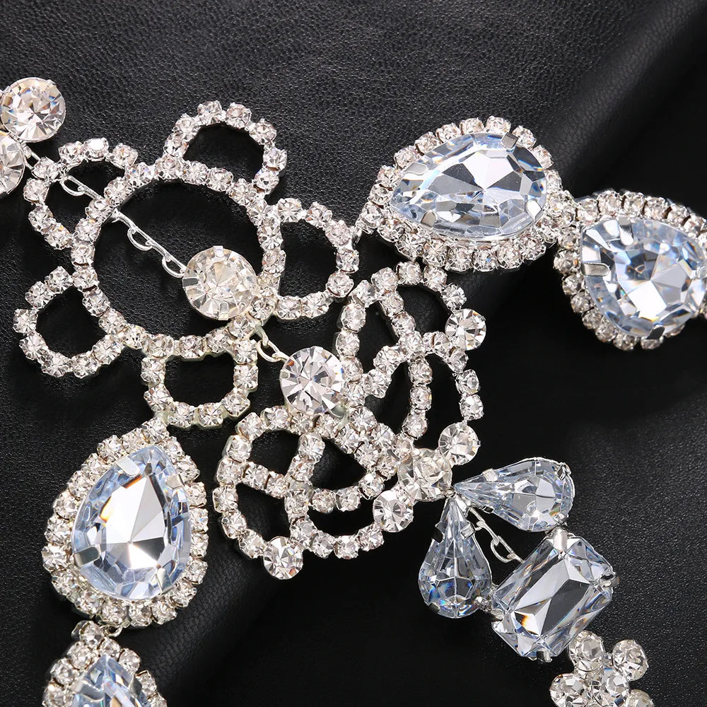 Máscara de diamantes de imitación con flecos para mujer, accesorios de moda para fiestas de baile, tendencia 2026