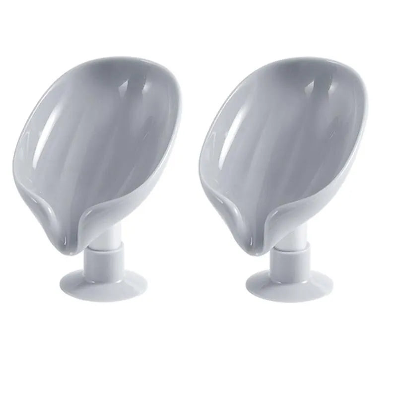 2 piezas de caja de jabón de drenaje creativo, bolsa de almacenamiento de jabón, ventosa, taza de succión personalizada, bonito artefacto de baño de estantería para el hogar