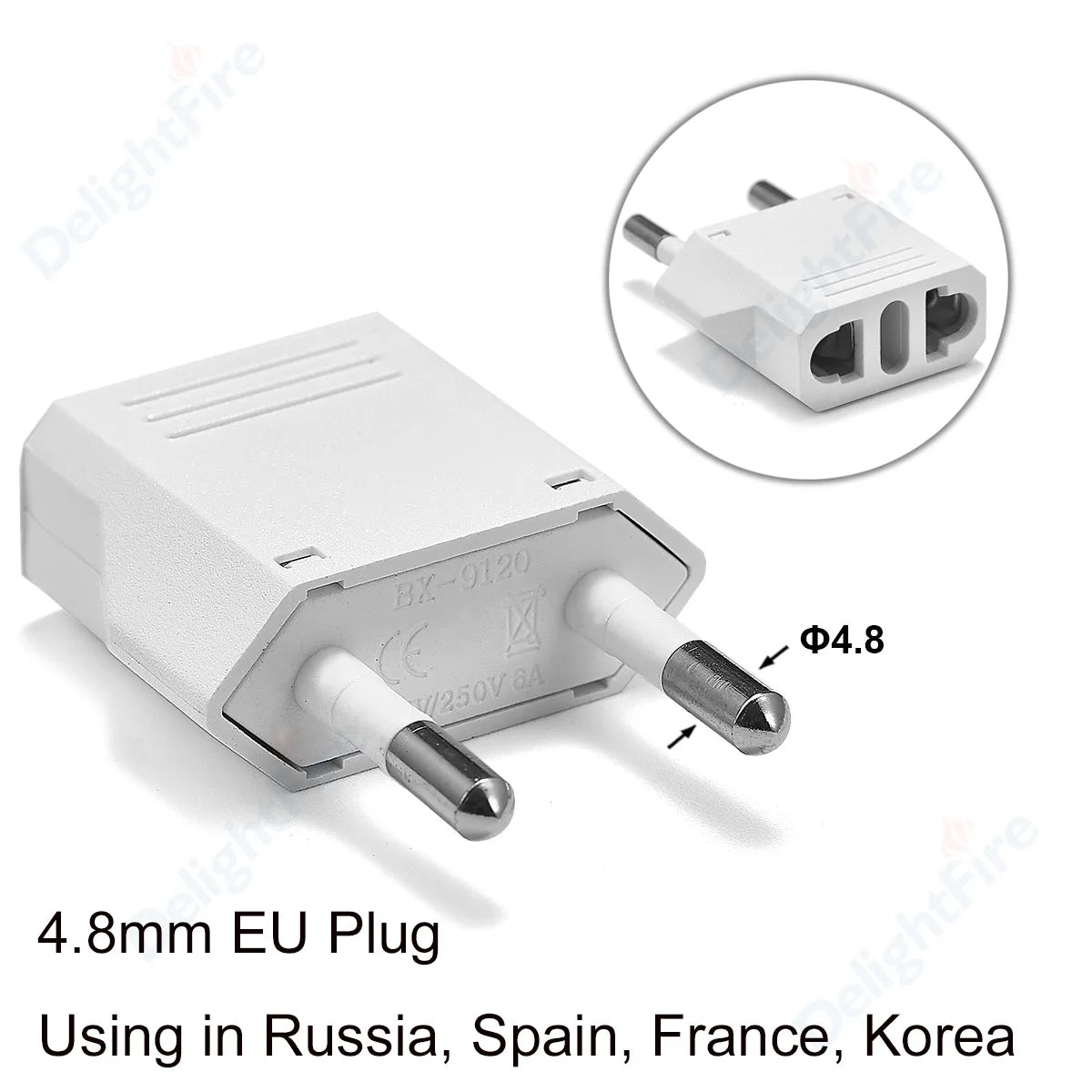Adaptador de enchufe eléctrico estadounidense, europeo, UE a EE. UU., América, China, CN, Canadá, CA, adaptador de viaje, enchufe de 2 pines, convertidor tipo A, adaptador de corriente
