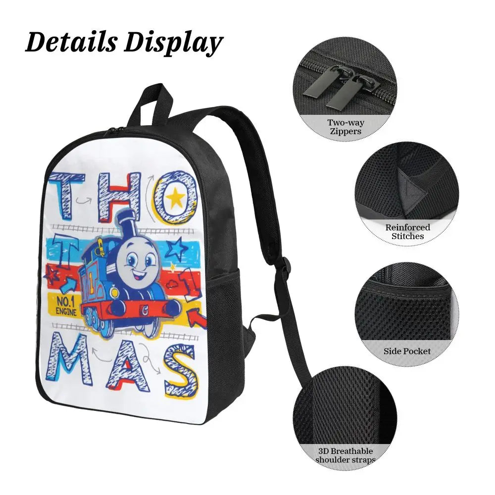 Mochila para niños t-thomas y amigos, fiambrera, bolsas para bolígrafos para niños y niñas, mochilas, mochila escolar de gran capacidad, conjunto de mochila