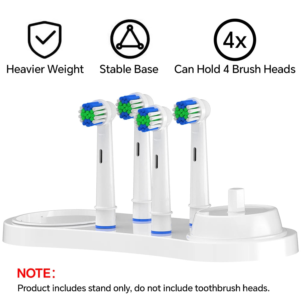 Compatible con soporte para cepillo de dientes eléctrico Oral B, base de soporte para cabezales de cepillo de dientes para cepillos de dientes eléctricos OralB Pro y D Series