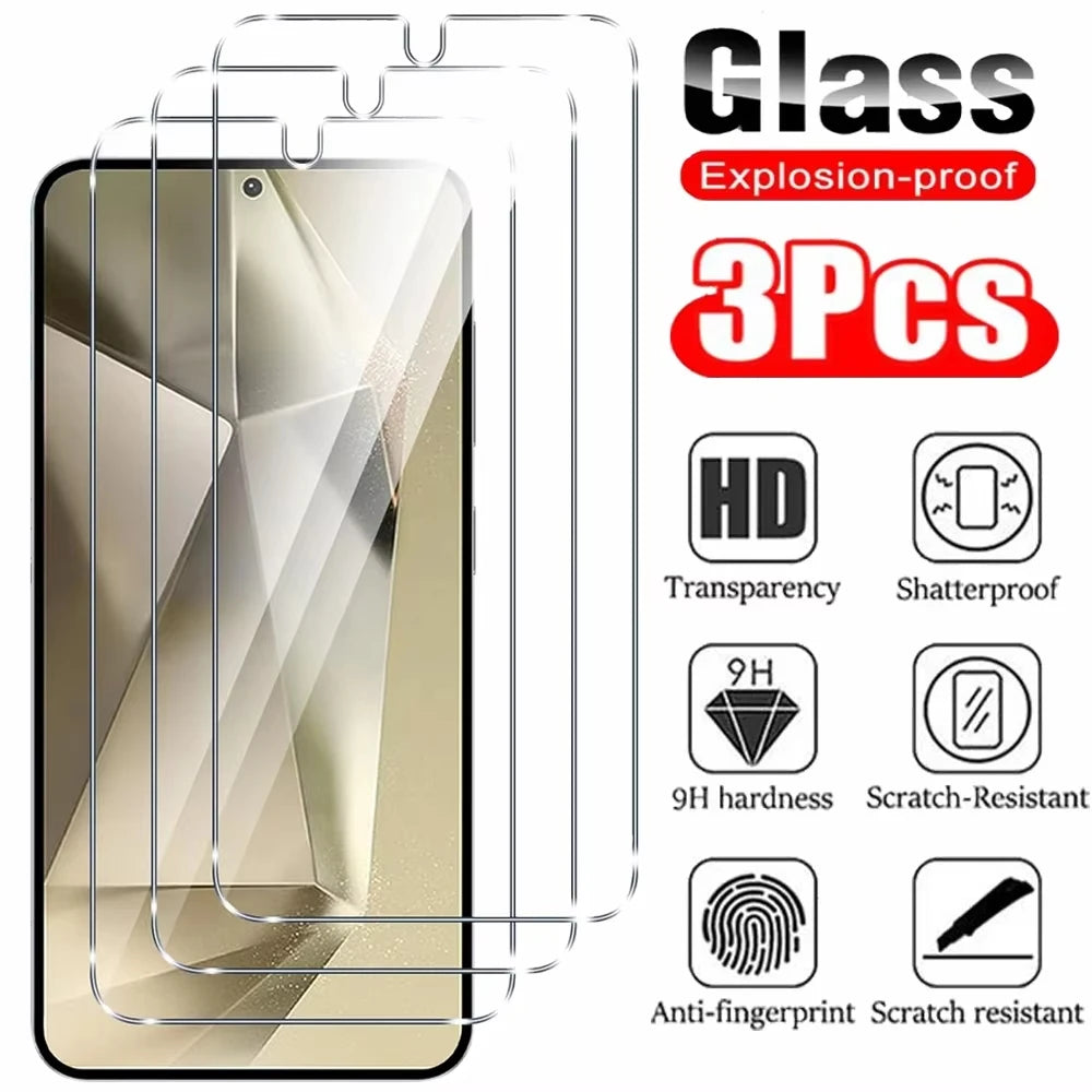 Protector de pantalla de vidrio templado para Samsung S26 Ultra S26 S25 S24 S23 S22 Plus S26U, sensibilidad táctil HD, 1-3 unidades