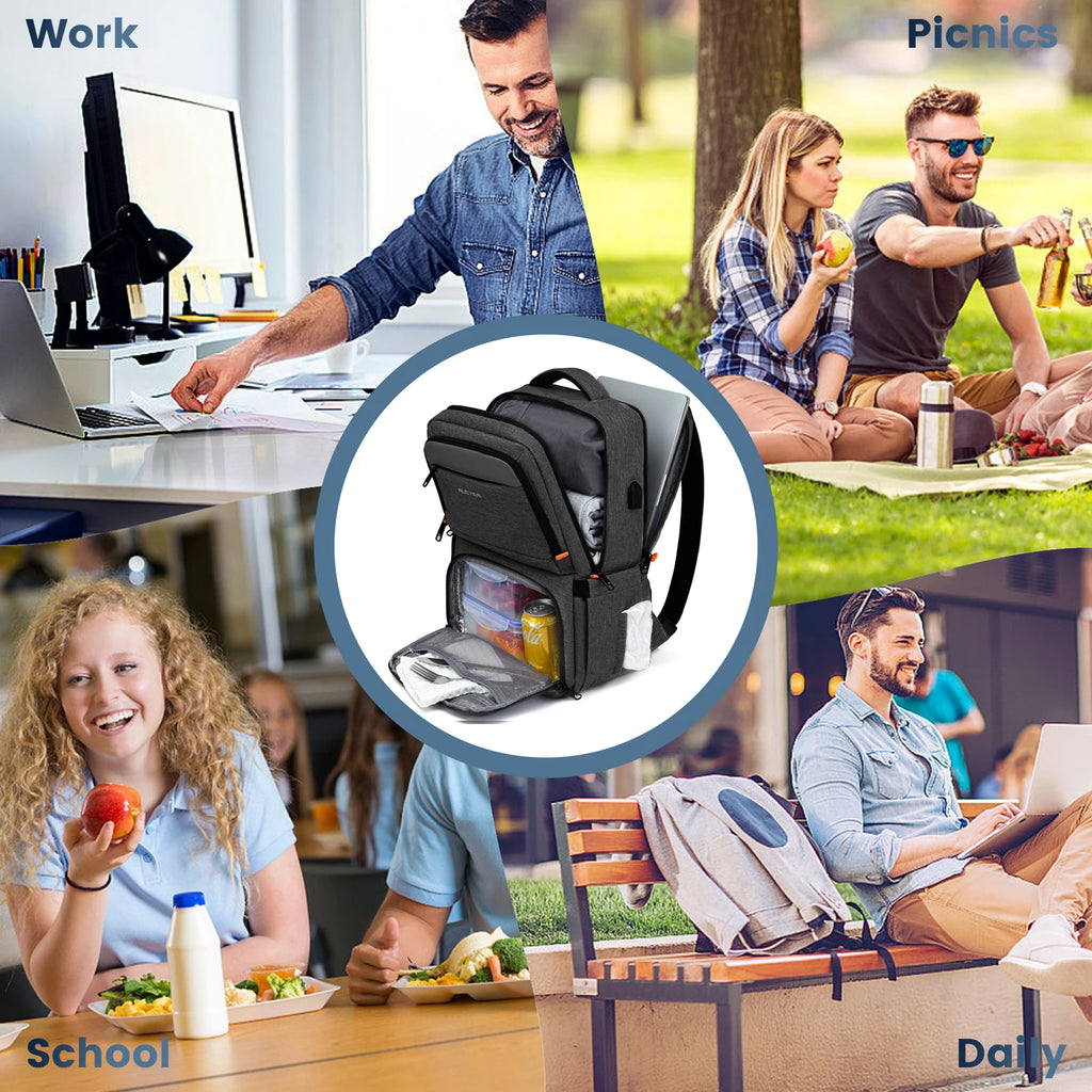 Mochila para el almuerzo, bolsa de Picnic con aislamiento, bolsa de viaje multifuncional, gran capacidad, Picnic al aire libre, Camping, mochila impermeable
