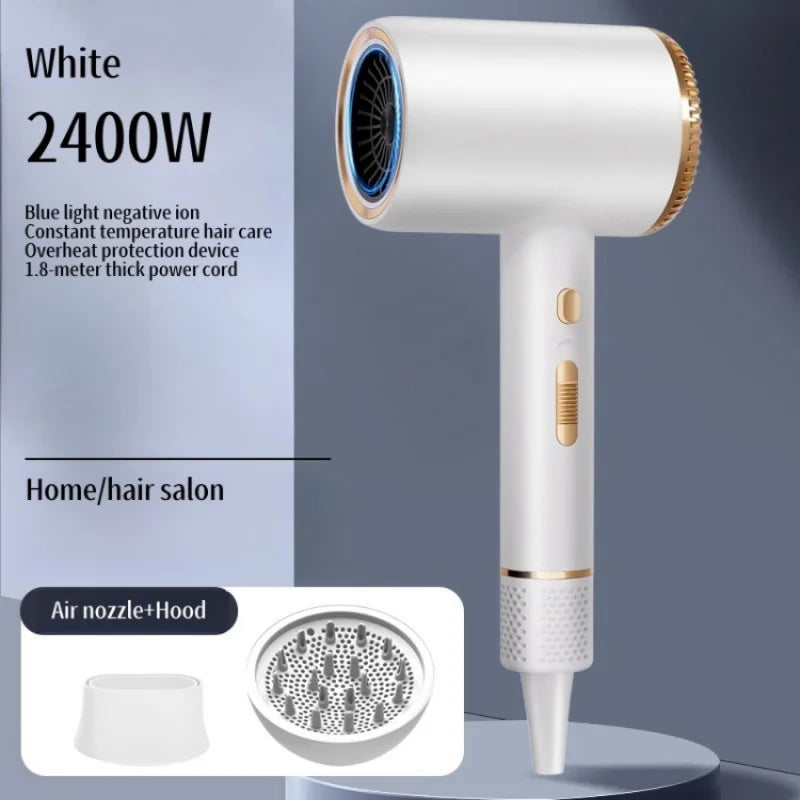 Secador de Pelo de Alta Velocidad de 110000 RPM con Luz Azul 3D de Iones Negativos, Cuidado del Cabello, Silencioso, Difusor para el Hogar y Salón de Belleza, 220V