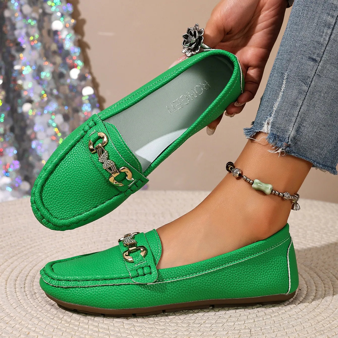 2026 nuevos zapatos planos de mujer primavera otoño Casual Slip on zapatos Mary Jane zapatillas de deporte de moda mujeres punta redonda sólida suela suave mocasines planos