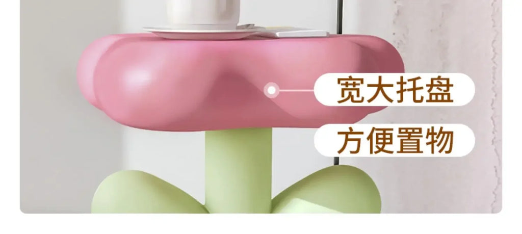 Mesa Auxiliar de Resina con Forma de Tulipán - Macetero Creativo, Decoración Original para Sala de Estar y Dormitorio