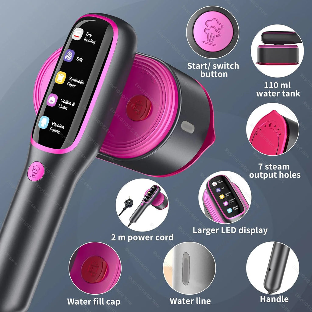 Mini vaporizador de ropa para ropa, plancha de vapor portátil de mano para viajar en casa, planchado de ropa, máquina de planchar en seco y húmedo