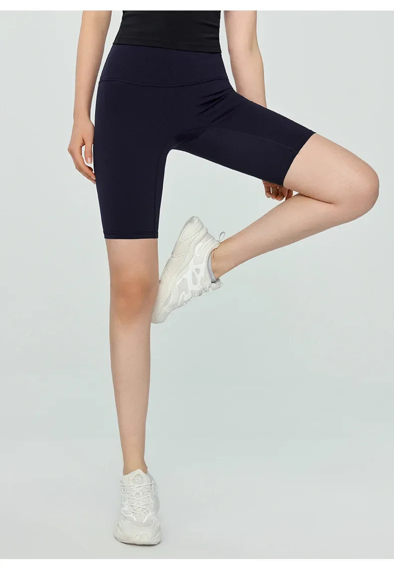 Pantalones cortos de Yoga de verano, mallas elásticas transpirables, mallas deportivas de secado rápido, Fitness, Yoga, ciclismo, pantalones cortos atléticos para gimnasio
