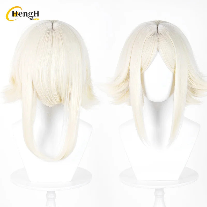 En stock Anime Zanka Guita Enji ‌   Pelucas de Cosplay Rudo Amo Li Glaze, pelo sintético resistente al calor, pelucas para fiesta de Halloween + gorro de peluca