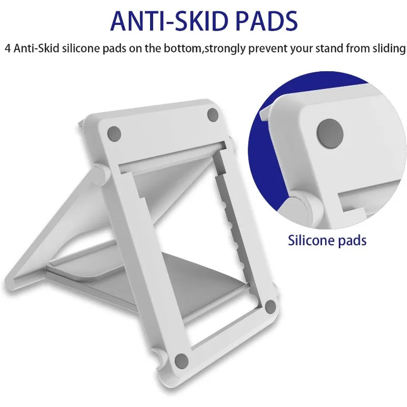 Soporte portátil de escritorio para teléfono móvil, Mini soporte de escritorio Universal, soporte ajustable para todos los teléfonos inteligentes, pantalla de tableta