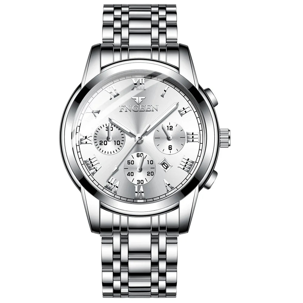 BINBONG, relojes para hombre 2023, marca superior de lujo, reloj con fecha resistente al agua, correa de acero para hombre, reloj de cuarzo informal, reloj de pulsera deportivo para hombre 4006