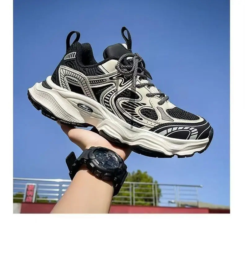 Zapatillas Deportivas Transpirables de Malla para Hombre Primavera 2025, Modernas, Combinables con Todo, Suela Gruesa, Casual...