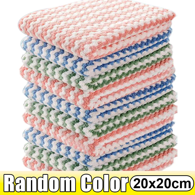 Paños de vellón de Coral para cocina, superabsorbentes trapos de limpieza, almohadillas para fregar ventanas de vidrio, toalla de limpieza, 50 o 1 piezas