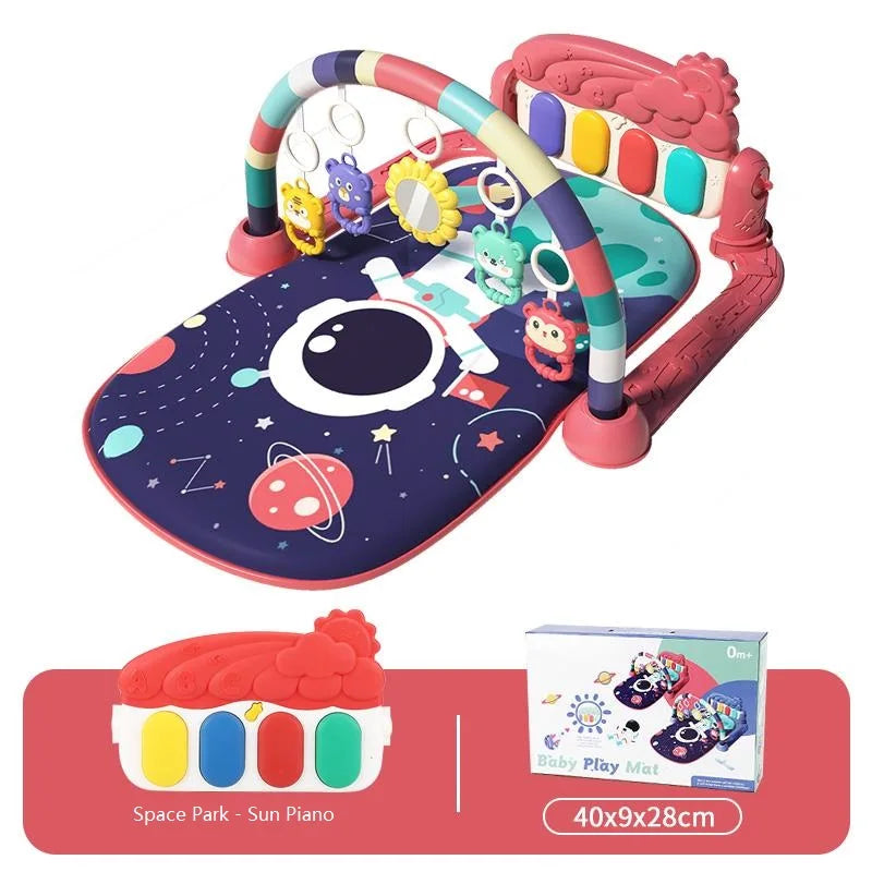 Raqueta de Fitness para bebé, juguete de Piano, Pedal de música para bebé recién nacido, equipo de Fitness suave y desmontable, estera de escalada