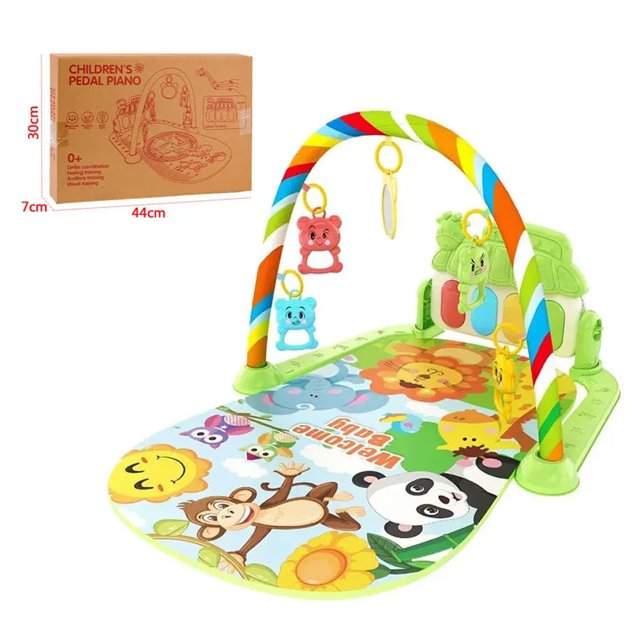 Tapete de juego para bebé, alfombra de actividades para gatear en gimnasio, juguetes para regalo de 0 a 12 meses, tapete de juego infantil, estante de música para niños pequeños, alfombra con teclado de Piano