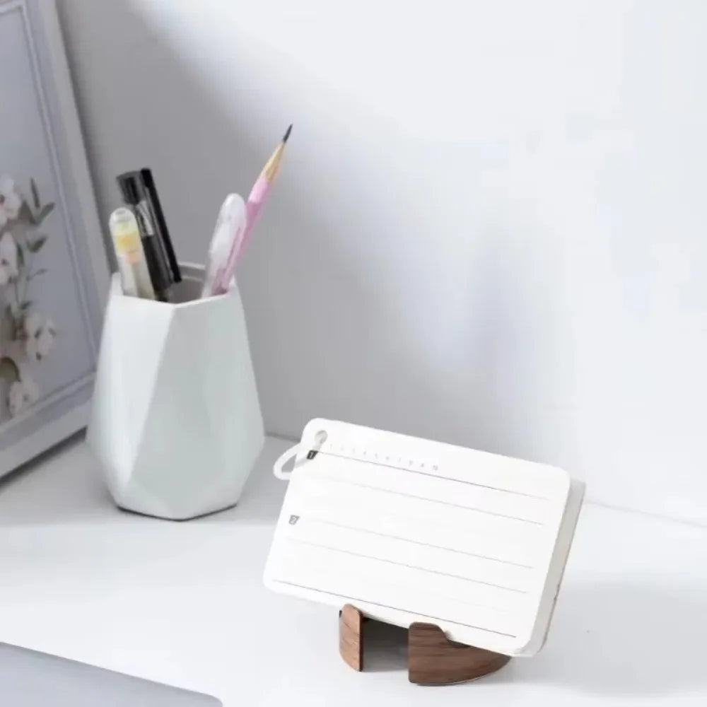 Nuevo Soporte para Teléfono Móvil de Madera de Nogal, Multiusos, Portátil, para Tarjetas de Visita, Organizador de Escritorio Premium