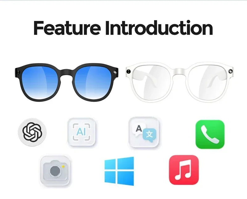 Gafas Inteligentes Lenovo con IA, Traducción por IA, Cámara HD de 8MP, Grabación de Imágenes 4K, Llamadas Bluetooth, Grabación de Música, Gafas de Sol Inteligentes, Novedad 2026
