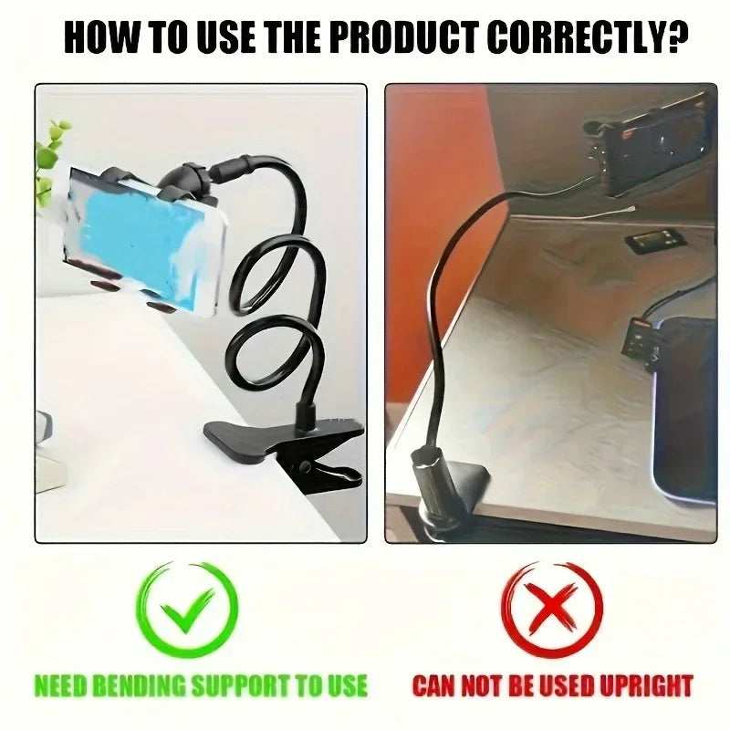 Soporte Universal Ajustable de Brazo Largo para Teléfono, Soporte de Escritorio para iPhone, Samsung, Xiaomi, Huawei, Compatible con Todos los Modelos