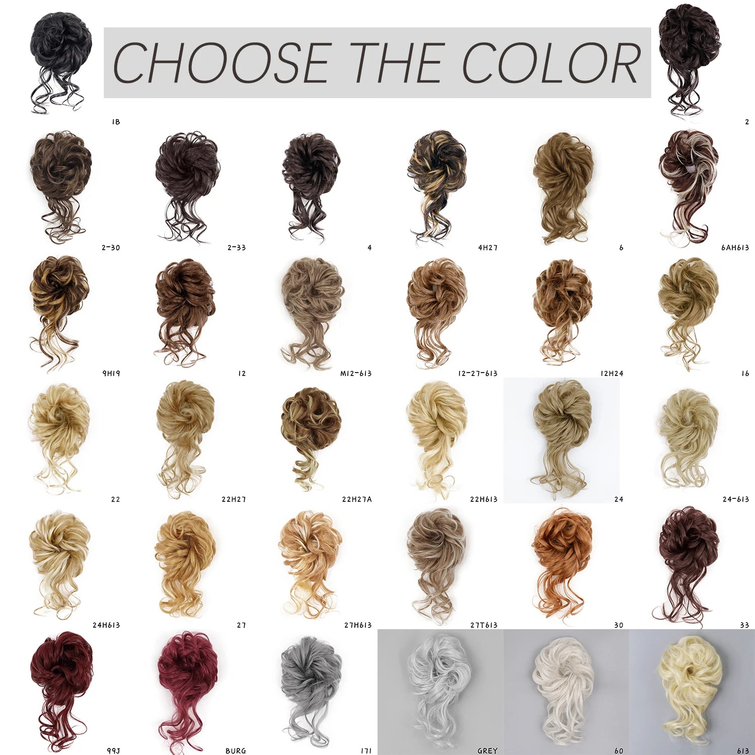 AZQUEEN moño de pelo sintético moño Natural gris desordenado banda para el cabello rizado elástico Scrunchy piezas de cabello falso para mujeres horquillas