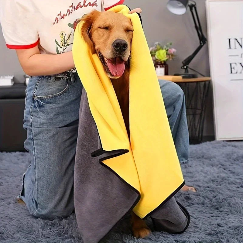 Toalla absorbente para mascotas, toalla de baño de secado rápido para perros y gatos, toalla para mascotas súper absorbente de fibra ultrafina, suministros de limpieza
