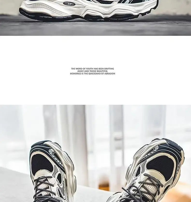 Zapatillas Deportivas Transpirables de Malla para Hombre Primavera 2025, Modernas, Combinables con Todo, Suela Gruesa, Casual...
