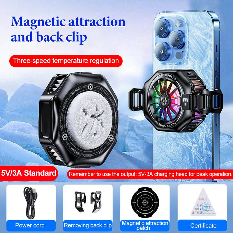 Enfriador Black Shark para teléfono celular, ventilador de refrigeración móvil, ventilador para juegos, accesorios de refrigeración para teléfono, enfriador portátil para juegos de teléfono