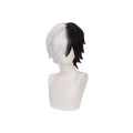Pelucas sintéticas Danganronpa Monokuma para Cosplay, pelo sintético corto blanco y negro resistente al calor, accesorios para juegos de rol, peluca de fiesta