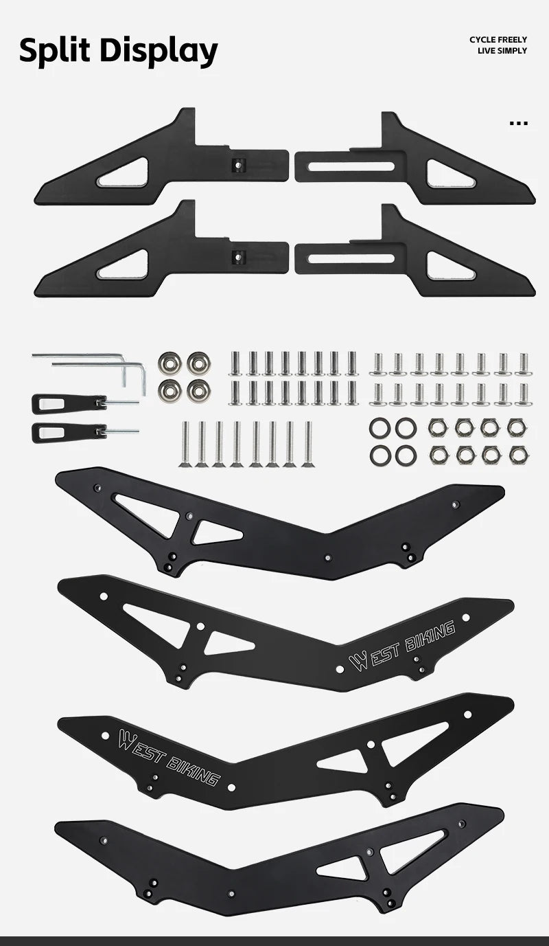 WEST BIKING-estante de estacionamiento para bicicleta, soporte Universal ajustable para bicicleta de montaña y carretera, soporte de estacionamiento para almacenamiento de bicicletas en interiores, accesorios para ciclismo
