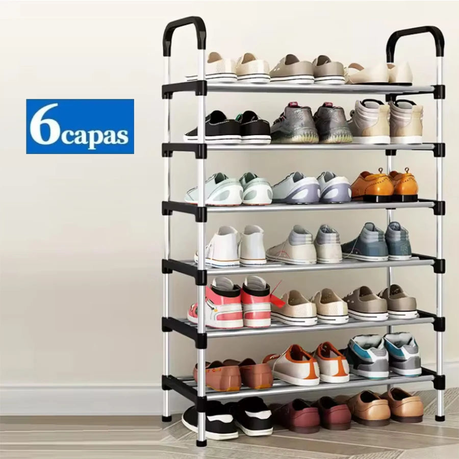 Organización familiar 6/7/8 capas de estantes de zapatos, montaje simple, almacenamiento a gran capacidad, adecuado para almacenamiento múltiple de zapatos