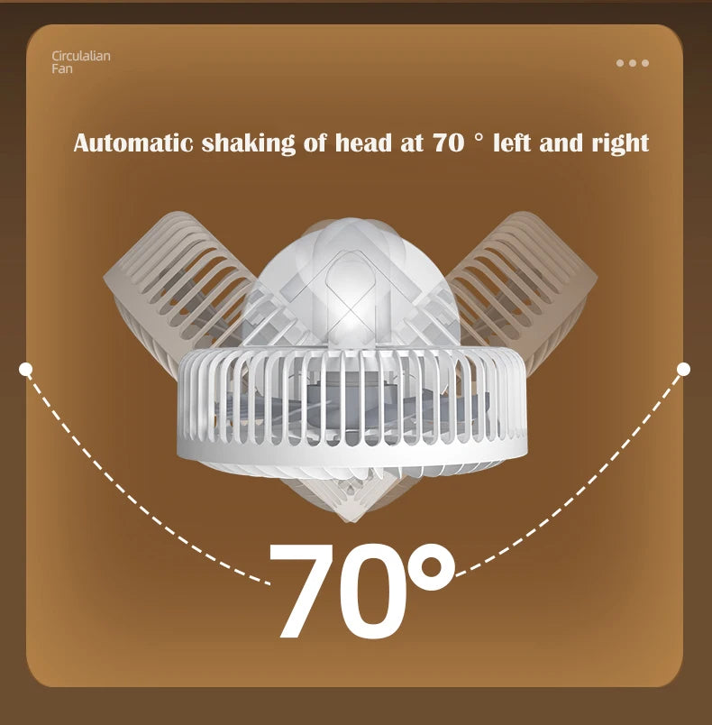 Mini ventilador oscilante, ventilador de mesa portátil a pilas con 4 niveles de velocidad, ventilador de escritorio de 6 pulgadas con temporizador