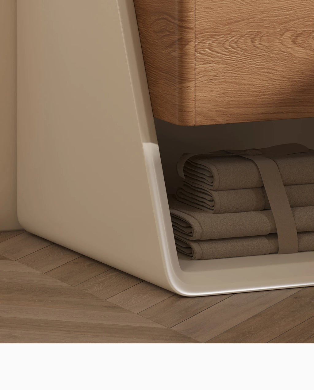 Mesita de noche minimalista italiana, madera maciza, crema, viento, pintura Simple y respetuosa con el medio ambiente, mesita de noche, mesa auxiliar creativa para dormitorio