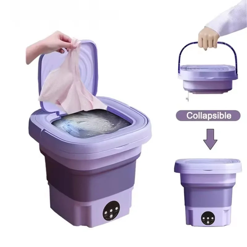 Mini Lavadora Portátil Plegable para Ropa, Calcetines y Ropa Interior, Lavadora Portátil Pequeña para Viajes