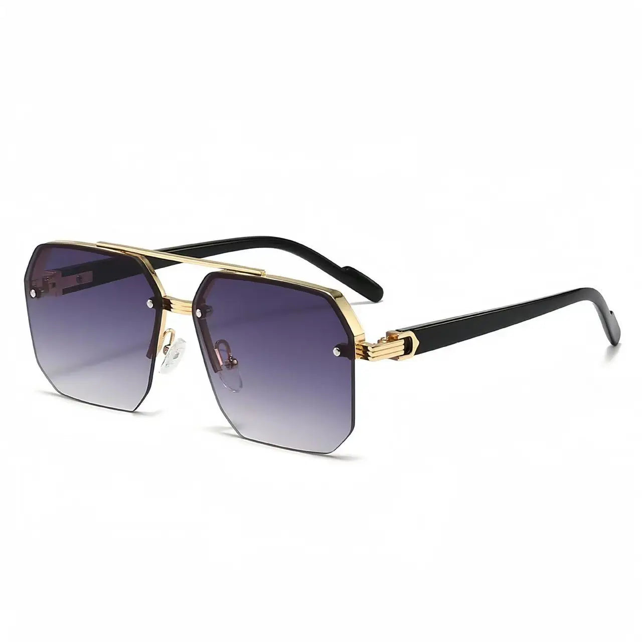 VBCX Gafas de sol de lujo a la moda para hombres y mujeres, gafas de sol retro para exteriores con protección UV400, gafas de sol unisex en 8 colores, gafas clásicas de medio marco