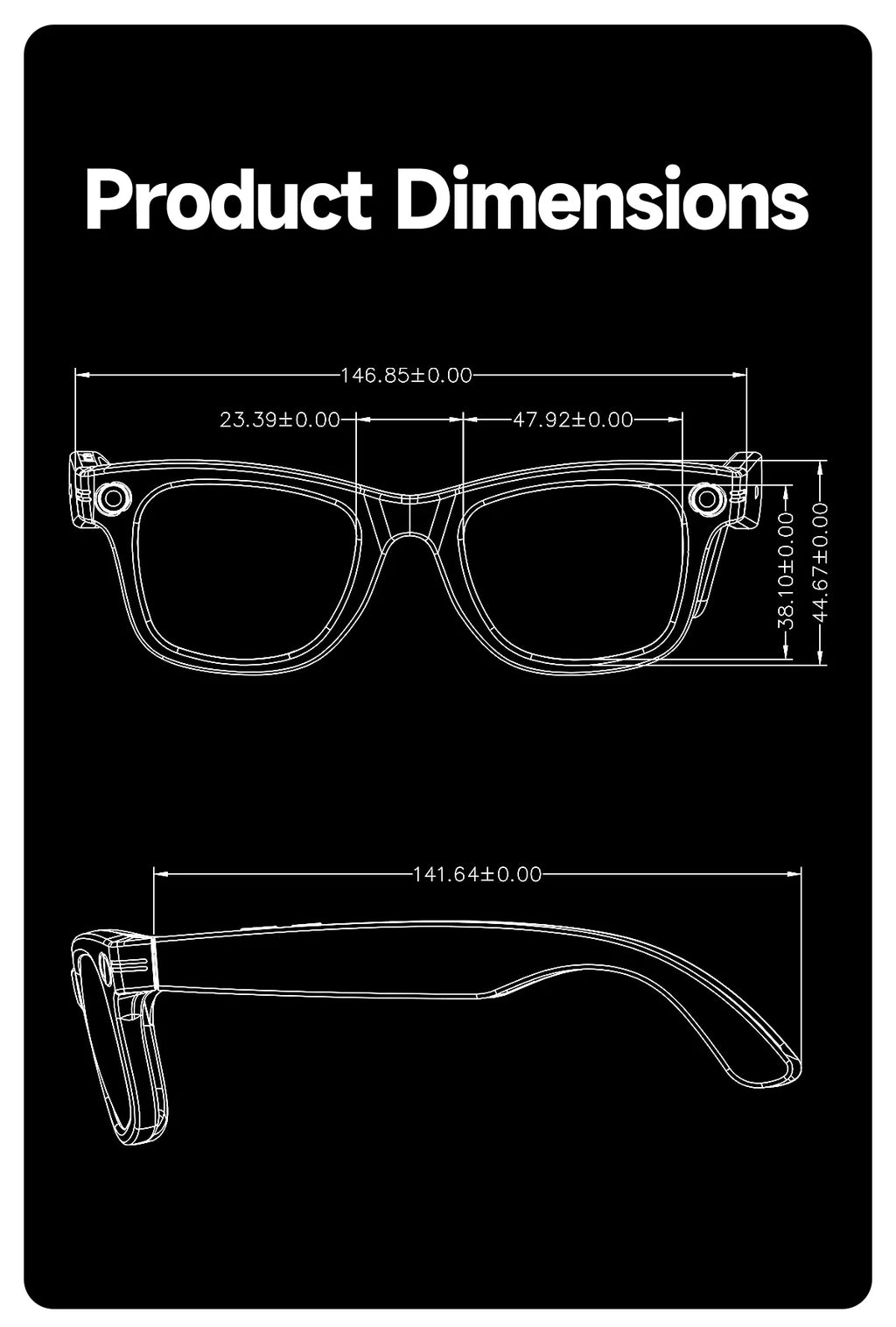 Gafas Inteligentes 2026 Nueva Versión con Cámara, Grabación de Video, Reconocimiento de Fotos por IA, Llamadas Bluetooth, Traducción de Voz, Gafas de Sol para Hombre