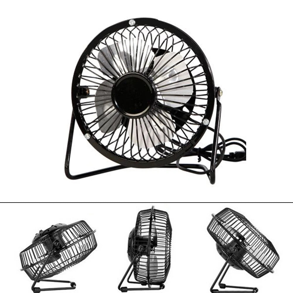 Ventilador de escritorio portátil de 4 pulgadas, ventilador de escritorio para el hogar y la Oficina, Mini ventilador recargable por USB, ventilador giratorio de 360 grados, ventilador USB portátil
