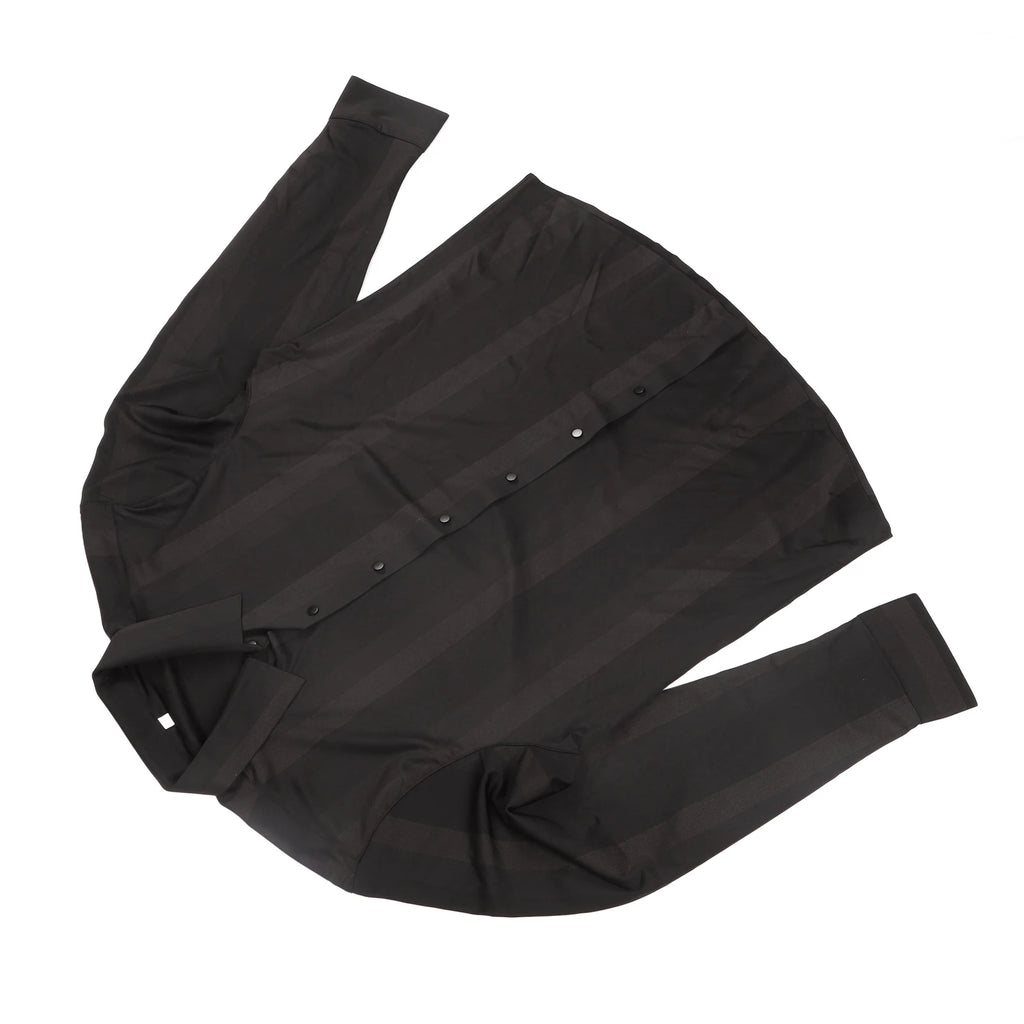 Camisa de manga larga de seda de hielo para hombre, camisa de manga larga para hombre, camisa de planchado sin rieles de alta flexibilidad, camisa de seda de hielo a rayas