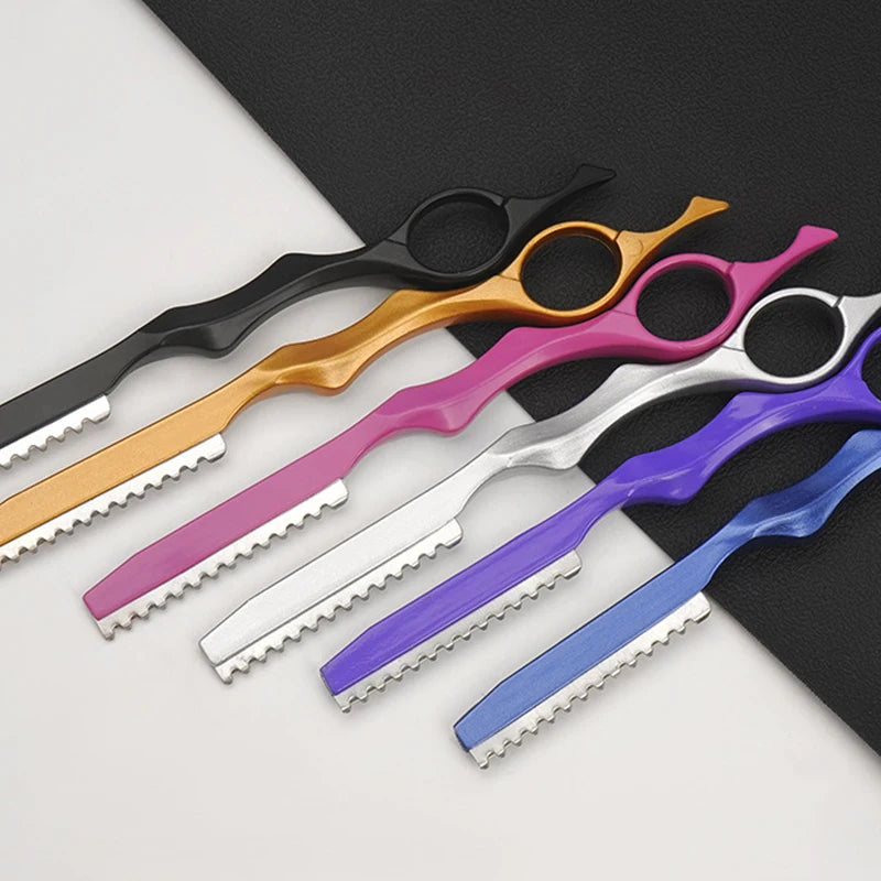 Navaja de Aluminio para Adelgazar el Cabello, Cuchilla de Corte Profesional, Afilada, para Barbería, Herramientas de Salón
