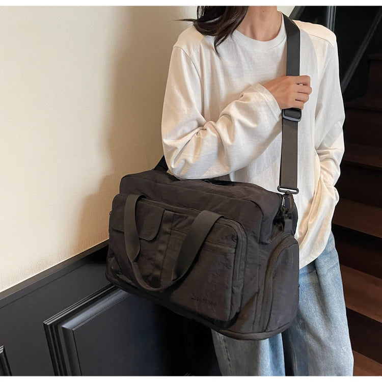 Bolsas de viaje Oxford con cremallera a la moda, bolsos sencillos de gran capacidad para mujer, gran oferta 20220, bolsas de viaje portátiles con hilo de coser
