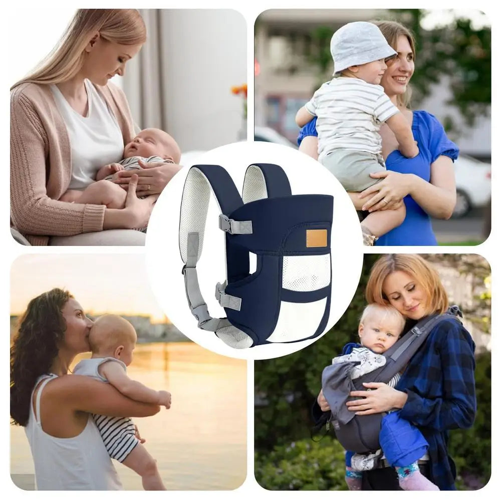 Soporte para bebé, portabebés ligero, ergonómico, transpirable, bolsa con eslinga Horizontal, soporte para la cabeza ajustable para paseos en la naturaleza