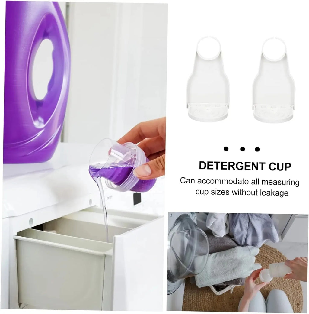 Soportes para tazas de detergente para la ropa, 4 piezas, recogedor de gotas de detergente para la ropa, adecuados para detergente líquido para la ropa, dile adiós a la desorganización y a las derrames, mantén tu lavadora