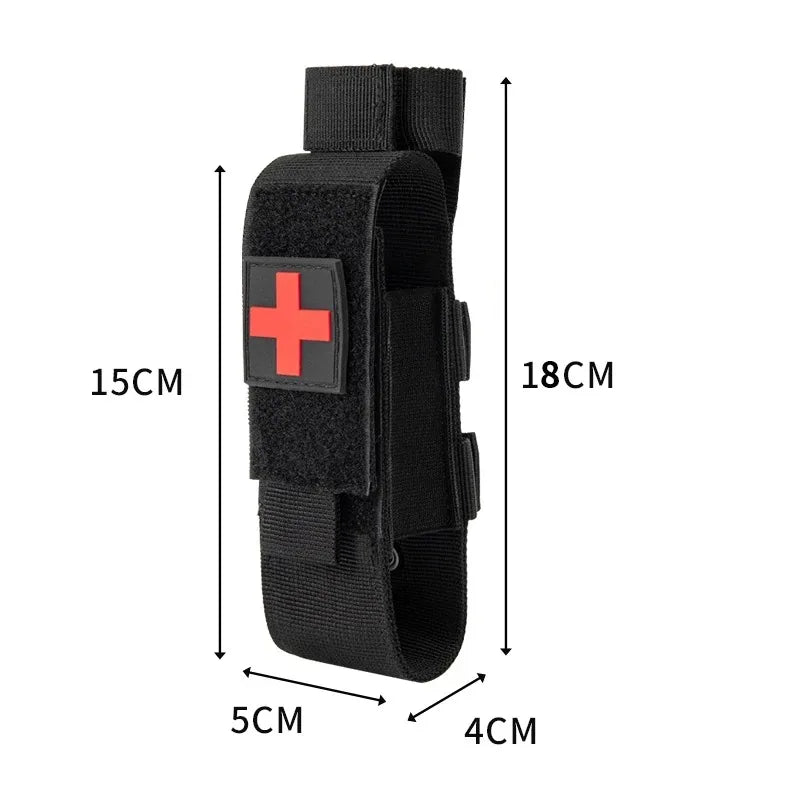 Torniquete de emergencia táctico correa de emergencia equipo de primeros auxilios médico de una sola mano para senderismo Camping viajes deportes al aire libre
