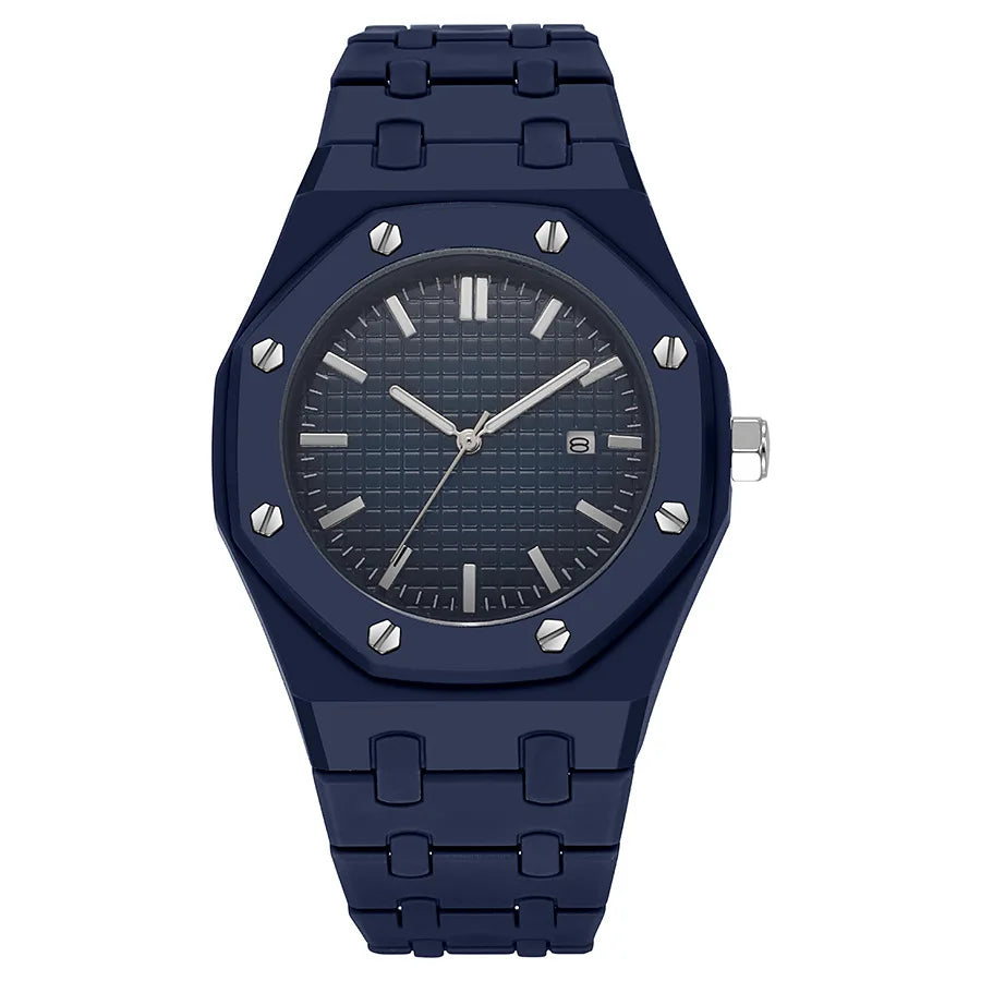 Nueva moda, Reloj con calendario de lujo para Hombre, relojes de cuarzo informales de negocios para mujer, Reloj deportivo de plástico, relojes para estudiantes, Reloj para Hombre