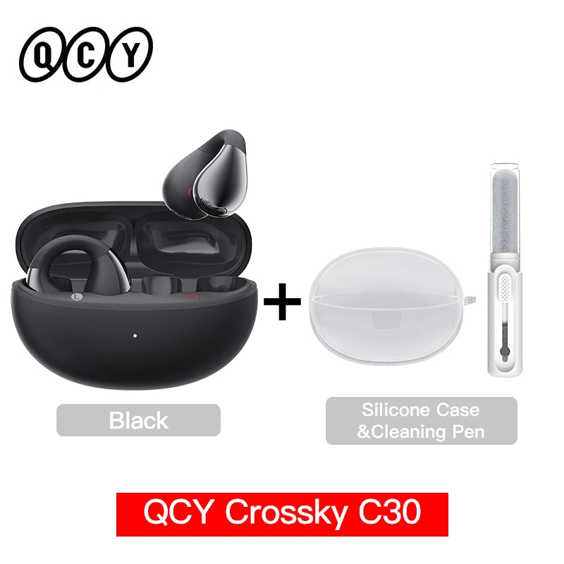 QCY Crossky C30 auriculares con Clip para la oreja Bluetooth 5,4 inalámbricos de oído abierto deportes TWS auriculares de doble conexión