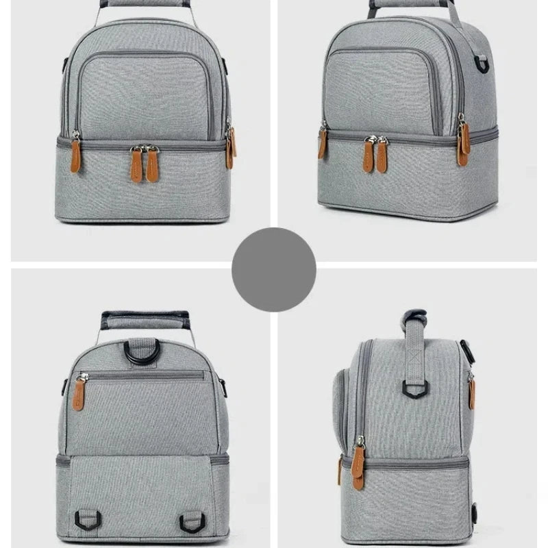 Bolsa de almuerzo para comida escolar de Picnic caliente de gran capacidad, mochila aislada, bolsas para fiambrera, refrigerador fresco, leche materna, bolso de mantenimiento fresco
