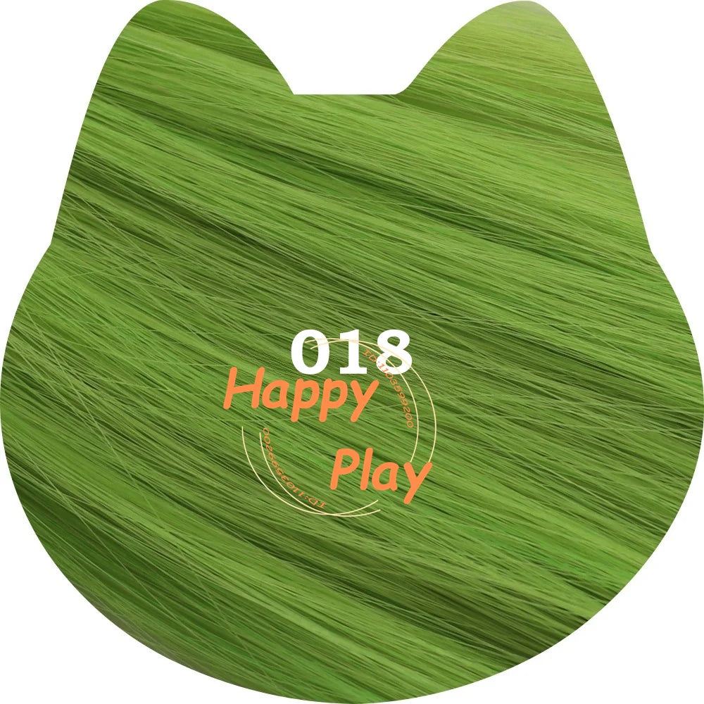 Peluca sintética de Cosplay de Anime de 400g + 60cm con flequillo para mujer, peluca recta Universal de volumen grueso de la serie verde, pelo resistente al calor